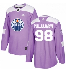 Mens Adidas Edmonton Oilers 98 Jesse Puljujarvi Authentic Purple Fights Cancer Practice NHL Jersey Mens Adidas Edmonton Oilers 98 Jesse Puljujarvi Authentic Purple Fights Cancer Practice NHL Jersey