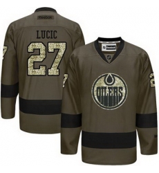 Oilers #27 Milan Lucic Green Salute to Service Stitched NHL Jersey Oilers #27 Milan Lucic Green Salute to Service Stitched NHL Jersey