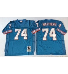 Oilers 74 Bruce Matthews Blue Throwback Jersey Oilers 74 Bruce Matthews Blue Throwback Jersey