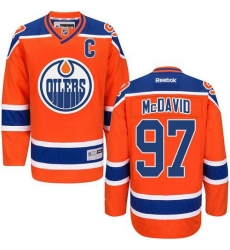 Oilers #97 Connor McDavid Orange C Patch Stitched NHL Jersey Oilers #97 Connor McDavid Orange C Patch Stitched NHL Jersey