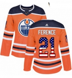 Womens Adidas Edmonton Oilers 21 Andrew Ference Authentic Orange USA Flag Fashion NHL Jersey Womens Adidas Edmonton Oilers 21 Andrew Ference Authentic Orange USA Flag Fashion NHL Jersey