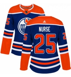 Womens Adidas Edmonton Oilers 25 Darnell Nurse Authentic Royal Blue Alternate NHL Jersey Womens Adidas Edmonton Oilers 25 Darnell Nurse Authentic Royal Blue Alternate NHL Jersey