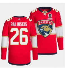 Men Florida Panthers 26 Uvis Balinskis Red Home 2024 Stanley Cup Champions Stitched Jersey Men Florida Panthers 26 Uvis Balinskis Red Home 2024 Stanley Cup Champions Stitched Jersey