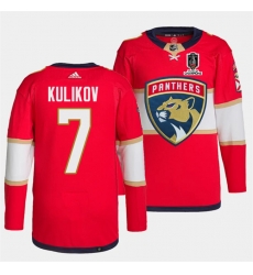 Men Florida Panthers 7 Dmitry Kulikov Red Home 2024 Stanley Cup Champions Stitched Jersey Men Florida Panthers 7 Dmitry Kulikov Red Home 2024 Stanley Cup Champions Stitched Jersey