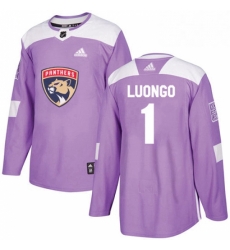 Mens Adidas Florida Panthers 1 Roberto Luongo Authentic Purple Fights Cancer Practice NHL Jersey Mens Adidas Florida Panthers 1 Roberto Luongo Authentic Purple Fights Cancer Practice NHL Jersey