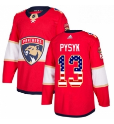 Mens Adidas Florida Panthers 13 Mark Pysyk Authentic Red USA Flag Fashion NHL Jersey Mens Adidas Florida Panthers 13 Mark Pysyk Authentic Red USA Flag Fashion NHL Jersey