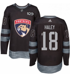 Mens Adidas Florida Panthers 18 Micheal Haley Authentic Black 1917 2017 100th Anniversary NHL Jersey Mens Adidas Florida Panthers 18 Micheal Haley Authentic Black 1917 2017 100th Anniversary NHL Jersey