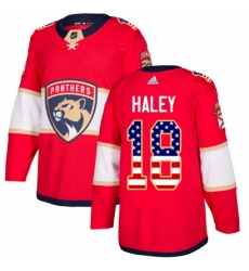 Mens Adidas Florida Panthers 18 Micheal Haley Authentic Red USA Flag Fashion NHL Jersey Mens Adidas Florida Panthers 18 Micheal Haley Authentic Red USA Flag Fashion NHL Jersey
