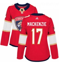 Womens Adidas Florida Panthers 17 Derek MacKenzie Authentic Red Home NHL Jersey Womens Adidas Florida Panthers 17 Derek MacKenzie Authentic Red Home NHL Jersey