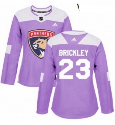 Womens Adidas Florida Panthers 23 Connor Brickley Authentic Purple Fights Cancer Practice NHL Jersey Womens Adidas Florida Panthers 23 Connor Brickley Authentic Purple Fights Cancer Practice NHL Jersey