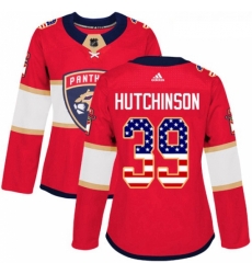 Womens Adidas Florida Panthers 39 Michael Hutchinson Authentic Red USA Flag Fashion NHL Jersey Womens Adidas Florida Panthers 39 Michael Hutchinson Authentic Red USA Flag Fashion NHL Jersey