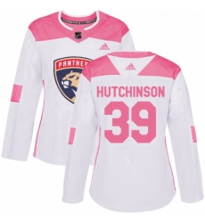 Womens Adidas Florida Panthers 39 Michael Hutchinson Authentic White Pink Fashion NHL Jersey Womens Adidas Florida Panthers 39 Michael Hutchinson Authentic White Pink Fashion NHL Jersey
