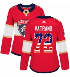 Womens Adidas Florida Panthers 72 Frank Vatrano Authentic Red USA Flag Fashion NHL Jersey Womens Adidas Florida Panthers 72 Frank Vatrano Authentic Red USA Flag Fashion NHL Jersey