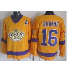 Los Angeles Kings #16 Marcel Dionne Yellow Throwback CCM NHL Jersey Los Angeles Kings #16 Marcel Dionne Yellow Throwback CCM NHL Jersey