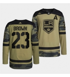 Men Los Angeles Kings 23 Dustin Brown 2022 Camo Military Appreciation Night Stitched jersey Men Los Angeles Kings 23 Dustin Brown 2022 Camo Military Appreciation Night Stitched jersey