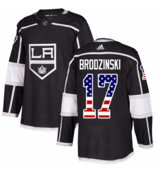 Mens Adidas Los Angeles Kings 17 Jonny Brodzinski Authentic Black USA Flag Fashion NHL Jersey Mens Adidas Los Angeles Kings 17 Jonny Brodzinski Authentic Black USA Flag Fashion NHL Jersey
