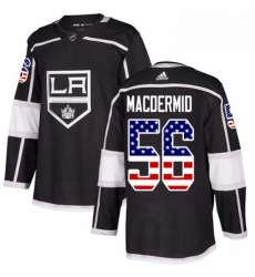 Mens Adidas Los Angeles Kings 56 Kurtis MacDermid Authentic Black USA Flag Fashion NHL Jersey Mens Adidas Los Angeles Kings 56 Kurtis MacDermid Authentic Black USA Flag Fashion NHL Jersey