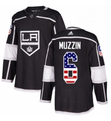 Mens Adidas Los Angeles Kings 6 Jake Muzzin Authentic Black USA Flag Fashion NHL Jersey Mens Adidas Los Angeles Kings 6 Jake Muzzin Authentic Black USA Flag Fashion NHL Jersey