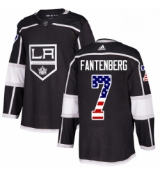 Mens Adidas Los Angeles Kings 7 Oscar Fantenberg Authentic Black USA Flag Fashion NHL Jersey Mens Adidas Los Angeles Kings 7 Oscar Fantenberg Authentic Black USA Flag Fashion NHL Jersey