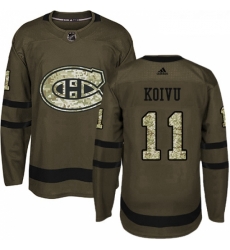 Youth Adidas Montreal Canadiens 11 Saku Koivu Premier Green Salute to Service NHL Jersey Youth Adidas Montreal Canadiens 11 Saku Koivu Premier Green Salute to Service NHL Jersey