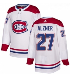 Youth Adidas Montreal Canadiens 27 Karl Alzner Authentic White Away NHL Jersey Youth Adidas Montreal Canadiens 27 Karl Alzner Authentic White Away NHL Jersey