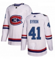 Youth Adidas Montreal Canadiens 41 Paul Byron Authentic White 2017 100 Classic NHL Jersey Youth Adidas Montreal Canadiens 41 Paul Byron Authentic White 2017 100 Classic NHL Jersey