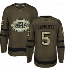 Youth Adidas Montreal Canadiens 5 Guy Lapointe Premier Green Salute to Service NHL Jersey Youth Adidas Montreal Canadiens 5 Guy Lapointe Premier Green Salute to Service NHL Jersey
