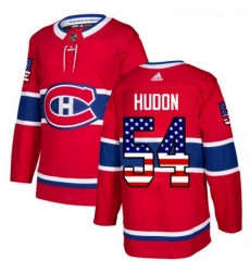 Youth Adidas Montreal Canadiens 54 Charles Hudon Authentic Red USA Flag Fashion NHL Jersey Youth Adidas Montreal Canadiens 54 Charles Hudon Authentic Red USA Flag Fashion NHL Jersey