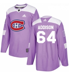 Youth Adidas Montreal Canadiens 64 Jeremiah Addison Authentic Purple Fights Cancer Practice NHL Jersey Youth Adidas Montreal Canadiens 64 Jeremiah Addison Authentic Purple Fights Cancer Practice NHL Jersey