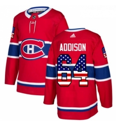 Youth Adidas Montreal Canadiens 64 Jeremiah Addison Authentic Red USA Flag Fashion NHL Jersey Youth Adidas Montreal Canadiens 64 Jeremiah Addison Authentic Red USA Flag Fashion NHL Jersey