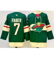 Men Minnesota Wild 7 Brock Faber Green 2024 25 Home Stitched Hockey Jersey Men Minnesota Wild 7 Brock Faber Green 2024 25 Home Stitched Hockey Jersey