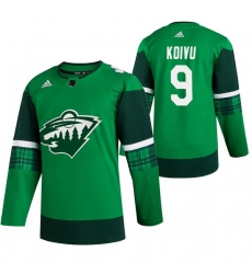 Men Minnesota Wild 9 Mikko Koivu Green 2020 Adidas Jersey Men Minnesota Wild 9 Mikko Koivu Green 2020 Adidas Jersey