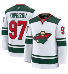 Men Minnesota Wild 97 Kirill Kaprizov White 2024 25 Away Stitched Hockey Jersey Men Minnesota Wild 97 Kirill Kaprizov White 2024 25 Away Stitched Hockey Jersey
