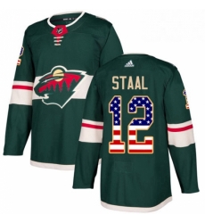 Mens Adidas Minnesota Wild 12 Eric Staal Authentic Green USA Flag Fashion NHL Jersey Mens Adidas Minnesota Wild 12 Eric Staal Authentic Green USA Flag Fashion NHL Jersey