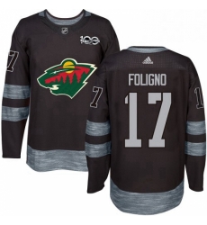 Mens Adidas Minnesota Wild 17 Marcus Foligno Authentic Black 1917 2017 100th Anniversary NHL Jersey Mens Adidas Minnesota Wild 17 Marcus Foligno Authentic Black 1917 2017 100th Anniversary NHL Jersey