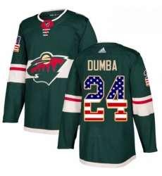 Mens Adidas Minnesota Wild 24 Matt Dumba Authentic Green USA Flag Fashion NHL Jersey Mens Adidas Minnesota Wild 24 Matt Dumba Authentic Green USA Flag Fashion NHL Jersey