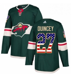 Mens Adidas Minnesota Wild 27 Kyle Quincey Authentic Green USA Flag Fashion NHL Jersey Mens Adidas Minnesota Wild 27 Kyle Quincey Authentic Green USA Flag Fashion NHL Jersey