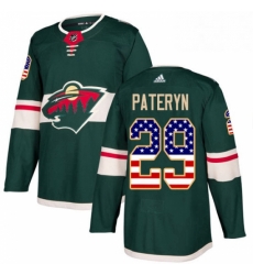 Mens Adidas Minnesota Wild 29 Greg Pateryn Authentic Green USA Flag Fashion NHL Jersey Mens Adidas Minnesota Wild 29 Greg Pateryn Authentic Green USA Flag Fashion NHL Jersey