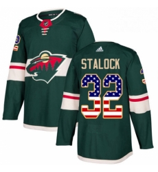 Mens Adidas Minnesota Wild 32 Alex Stalock Authentic Green USA Flag Fashion NHL Jersey Mens Adidas Minnesota Wild 32 Alex Stalock Authentic Green USA Flag Fashion NHL Jersey