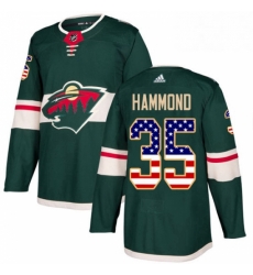 Mens Adidas Minnesota Wild 35 Andrew Hammond Authentic Green USA Flag Fashion NHL Jersey Mens Adidas Minnesota Wild 35 Andrew Hammond Authentic Green USA Flag Fashion NHL Jersey