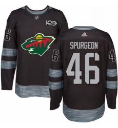 Mens Adidas Minnesota Wild 46 Jared Spurgeon Premier Black 1917 2017 100th Anniversary NHL Jersey Mens Adidas Minnesota Wild 46 Jared Spurgeon Premier Black 1917 2017 100th Anniversary NHL Jersey
