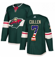 Mens Adidas Minnesota Wild 7 Matt Cullen Authentic Green USA Flag Fashion NHL Jersey Mens Adidas Minnesota Wild 7 Matt Cullen Authentic Green USA Flag Fashion NHL Jersey