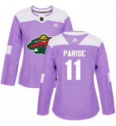 Womens Adidas Minnesota Wild 11 Zach Parise Authentic Purple Fights Cancer Practice NHL Jersey Womens Adidas Minnesota Wild 11 Zach Parise Authentic Purple Fights Cancer Practice NHL Jersey
