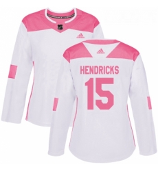 Womens Adidas Minnesota Wild 15 Matt Hendricks Authentic White Pink Fashion NHL Jersey Womens Adidas Minnesota Wild 15 Matt Hendricks Authentic White Pink Fashion NHL Jersey
