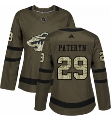 Womens Adidas Minnesota Wild 29 Greg Pateryn Authentic Green Salute to Service NHL Jersey Womens Adidas Minnesota Wild 29 Greg Pateryn Authentic Green Salute to Service NHL Jersey