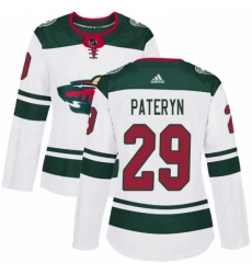 Womens Adidas Minnesota Wild 29 Greg Pateryn Authentic White Away NHL Jersey Womens Adidas Minnesota Wild 29 Greg Pateryn Authentic White Away NHL Jersey