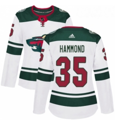 Womens Adidas Minnesota Wild 35 Andrew Hammond Authentic White Away NHL Jersey Womens Adidas Minnesota Wild 35 Andrew Hammond Authentic White Away NHL Jersey