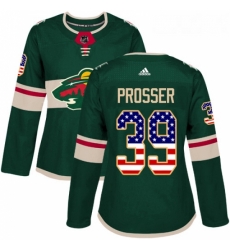 Womens Adidas Minnesota Wild 39 Nate Prosser Authentic Green USA Flag Fashion NHL Jersey Womens Adidas Minnesota Wild 39 Nate Prosser Authentic Green USA Flag Fashion NHL Jersey