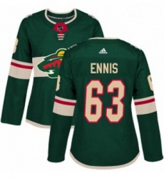 Womens Adidas Minnesota Wild 63 Tyler Ennis Authentic Green Home NHL Jersey Womens Adidas Minnesota Wild 63 Tyler Ennis Authentic Green Home NHL Jersey
