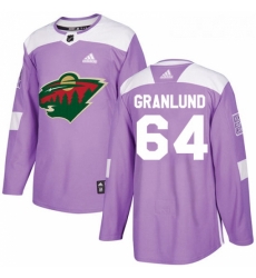 Youth Adidas Minnesota Wild 64 Mikael Granlund Authentic Purple Fights Cancer Practice NHL Jersey Youth Adidas Minnesota Wild 64 Mikael Granlund Authentic Purple Fights Cancer Practice NHL Jersey